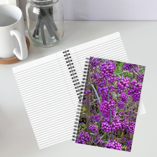 Paarse Amerikaanse Schoonbes botanisch Notitieboek
