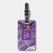 Paarse Amethist Bagagelabel (Voorkant verticaal)