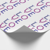 Paarse Amethist & Blue Sapphire Love Cadeaupapier (Hoek)