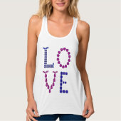 Paarse Amethist & Blue Sapphire Love Tanktop (Voorkant)