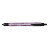 Paarse Amethist Boho Crystal Healing Arts Zwarte Inkt Pen (Achterkant)
