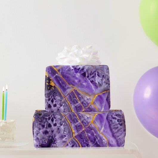 Paarse Amethist Cadeaupapier (Feestgeschenken)
