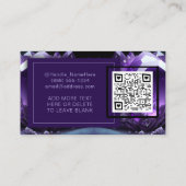 Paarse Amethist Crystal Edelsteen Luxe Elegantie Visitekaartje (Achterkant)