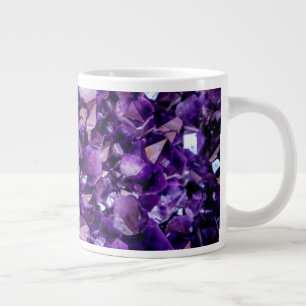 Paarse Amethist Crystal Geode Edelsteen Februari Grote Koffiekop