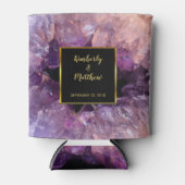 Paarse amethist edelsteen bruid en bruidegom Bruil Blikjeskoeler (Voorkant)