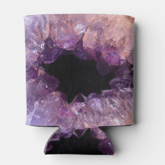 Paarse amethist edelsteen bruid en bruidegom Bruil Blikjeskoeler (Achterkant)