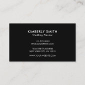 Paarse amethist edelsteen geode zwart professional visitekaartje (Achterkant)