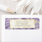 Paarse Amethist Edelsteen Retour Adreslabels Etiket (Insitu)