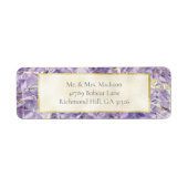 Paarse Amethist Edelsteen Retour Adreslabels Etiket (Voorkant)