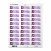 Paarse Amethist Edelstenen Paars Etiket (Full Sheet)