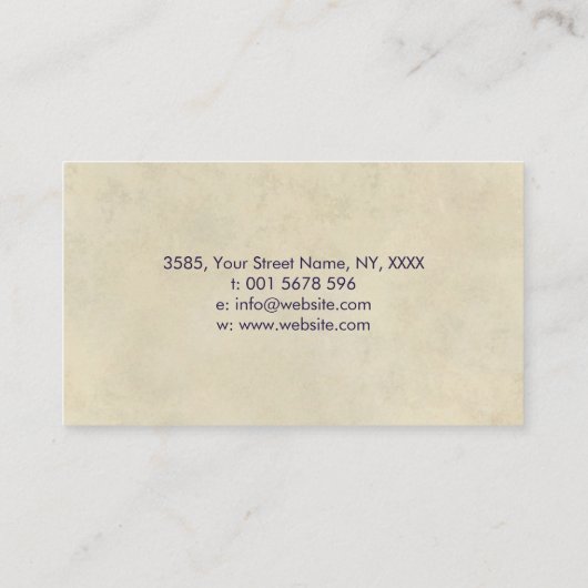 Paarse Amethist en gouden lijst Lotus Visitekaartje (Achterkant)