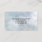 Paarse Amethist en Zilveren lijst Lotus op parel Visitekaartje (Achterkant)