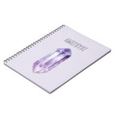 Paarse Amethist Kristal Notitieboek (Linkerzijde)