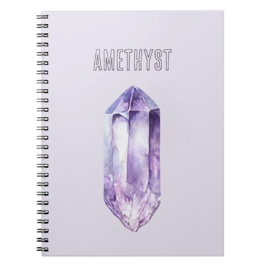 Paarse Amethist Kristal Notitieboek (Voorkant)