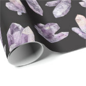 Paarse Amethist Kristallen Cadeaupapier (Rol Hoek)