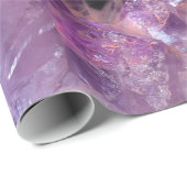 Paarse amethist mineraal kristal edelsteen patroon cadeaupapier (Rol Hoek)