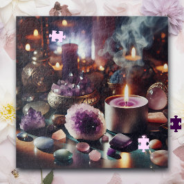  Paarse Amethist Pareltjes en kristallen Legpuzzel