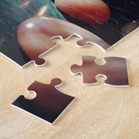 Paarse Amethist Pareltjes en kristallen Legpuzzel (Zijkant)