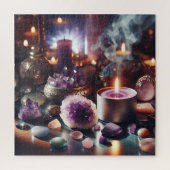 Paarse Amethist Pareltjes en kristallen Legpuzzel (Verticaal)