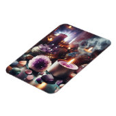 Paarse Amethist Pareltjes en kristallen Magneet (Linkerzijde)