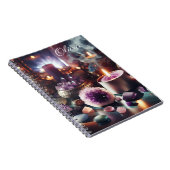 Paarse Amethist Pareltjes en kristallen Notitieboek (Rechterzijde)