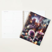 Paarse Amethist Pareltjes en kristallen Planner (Display)