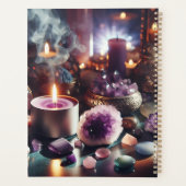 Paarse Amethist Pareltjes en kristallen Planner (Achterkant)