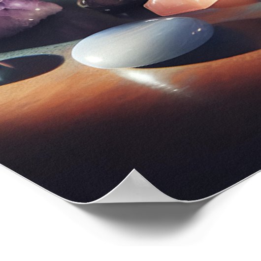 Paarse Amethist Pareltjes en kristallen Poster (Hoek)