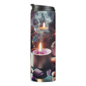 Paarse Amethist Pareltjes en kristallen Thermosbeker (Geroteerd rechts)