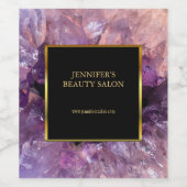 Paarse amethist professionele promotie wijn etiket (Enkel label)