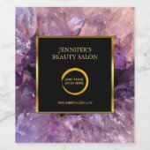 Paarse amethist professionele promotionele logo wijn etiket (Enkel label)