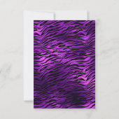 Paarse Amethist Tijger Zwart Wit Minimal Birthay Kaart (Achterkant)