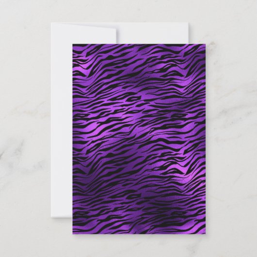 Paarse Amethist Tijger Zwart Wit Minimal Birthay Kaart (Achterkant)