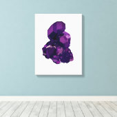 Paarse Amethist Vector Art Enkele Print (Insitu (Houten vloer))