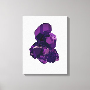 Paarse Amethist Vector Art Enkele Print