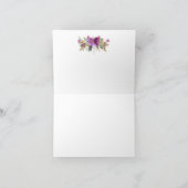 Paarse Amethyst blowers Gold Glitter Dank je Bedankkaart (Binnen)