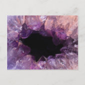 Paarse Amethyst Briefkaart (Voorkant)