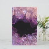 Paarse Amethyst Briefpapier (Staand voorkant)