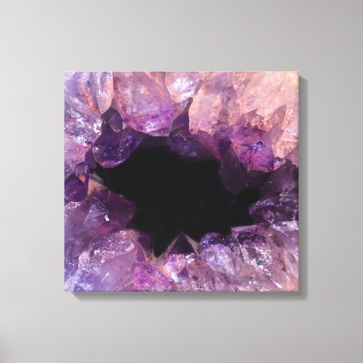 Paarse Amethyst Canvas Afdruk (Voorkant)
