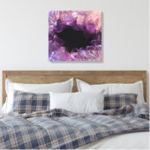 Paarse Amethyst Canvas Afdruk (Insitu (Slaapkamer))