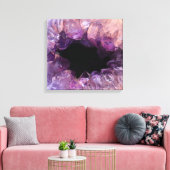 Paarse Amethyst Canvas Afdruk (Insitu (Woonkamer))