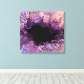 Paarse Amethyst Canvas Afdruk (Insitu (Houten vloer))