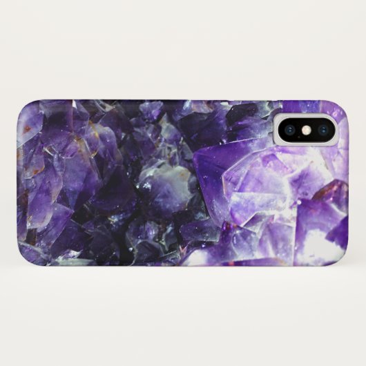 Paarse amethyst Case-Mate iPhone case (Achterkant (horizontaal))