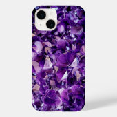Paarse Amethyst Crystal Gemstone IPhone Case (Achterkant)