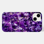 Paarse Amethyst Crystal Gemstone IPhone Case (Achterkant (horizontaal))