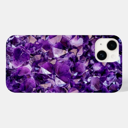 Paarse Amethyst Crystal Gemstone IPhone Case (Achterkant (horizontaal))