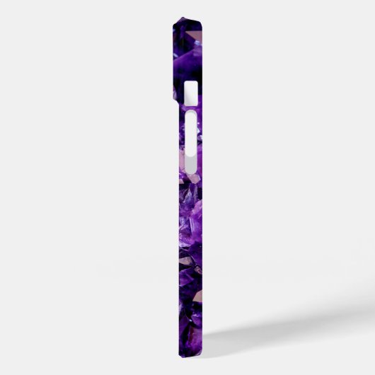 Paarse Amethyst Crystal Gemstone IPhone Case (Achterkant / Links)