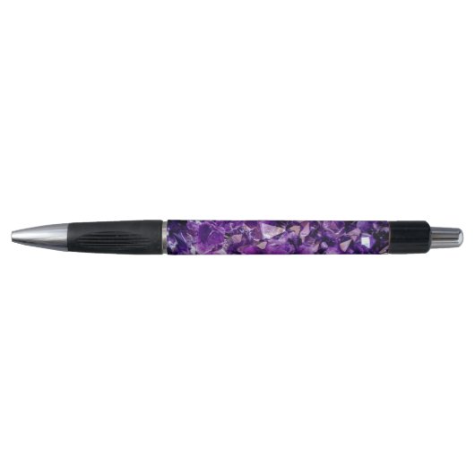Paarse Amethyst Crystal Gemstone Pen (Voorkant)