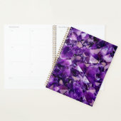 Paarse Amethyst Crystal Gemstone Planner Agenda (Display)