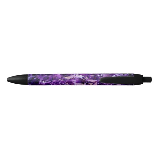 Paarse Amethyst Crystal Geode Gemstone Pen (Achterkant)
